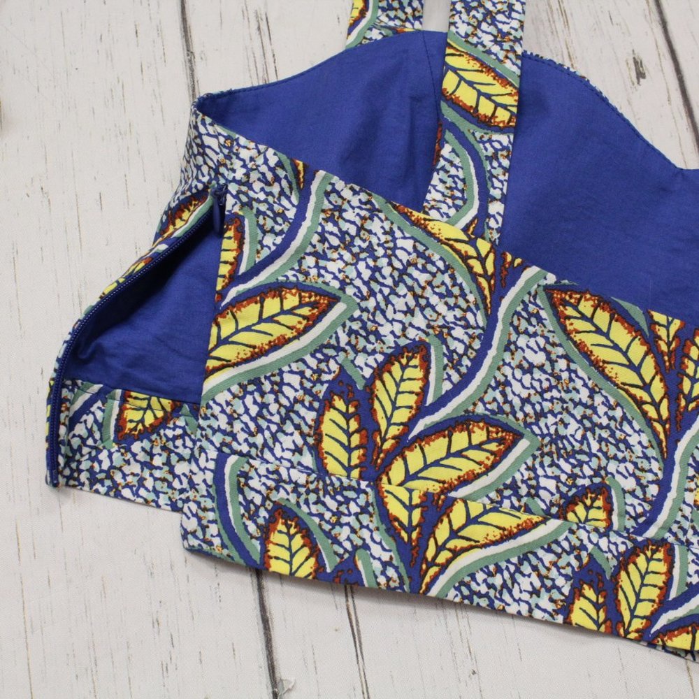 Zara Bustier Leaves Crop Top L - Picture 7 of 10